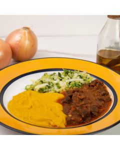 Picadinho de Carne com Páprica e Purê de Abóbora - 340g - Baixa Caloria 367 Kcal - 19g LOW CARB