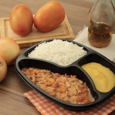PP 28 - Lombinho com Arroz Branco e Pur&ecirc; de Mandioquinha - 450g
